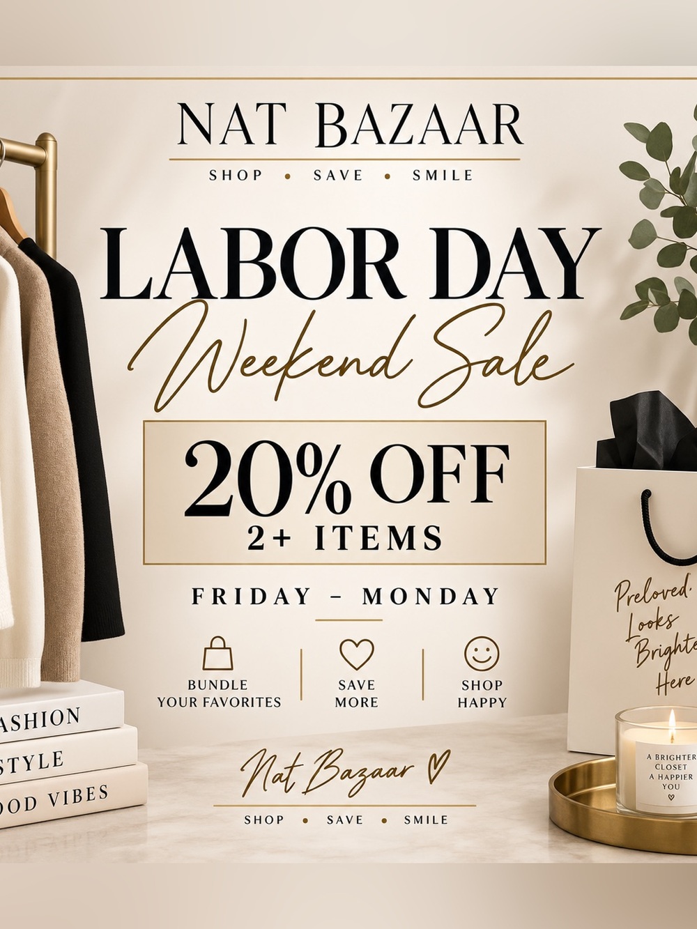 LABOR DAY SALE✨ BUY 2, SAVE 20% ✨
